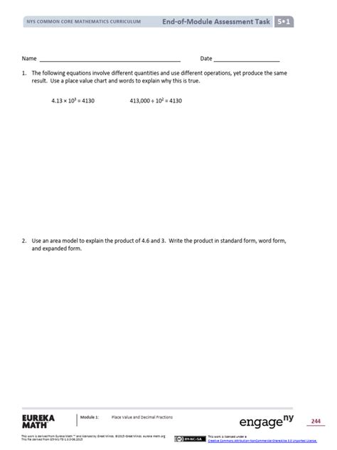 Image result for End of Module Assessment Task 5.2 Answer Key