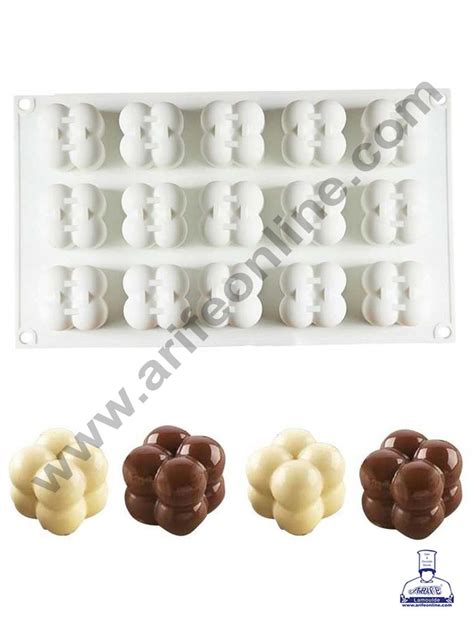 Cake Decor 3D 15 Cavity Cube Shape Muffin Molds Entremet Cake Mould Mo ...