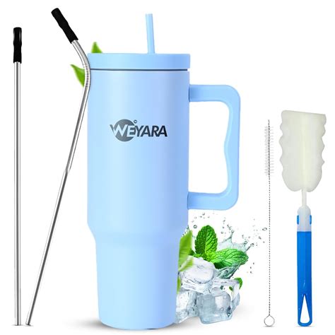 Buy WEYARA Stainless Steel Tumbler with Lid and Straw | 1200ml | Vacuum ...