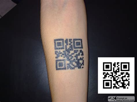 Jully’s QR Code Tattoo – Geeky Tattoos