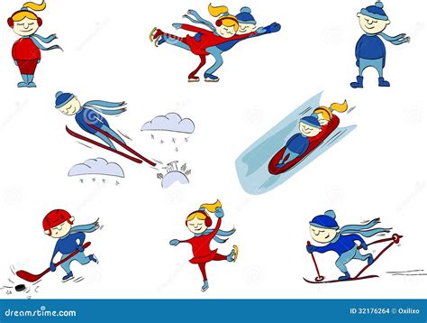 Winter Sports Cartoon 的图像结果