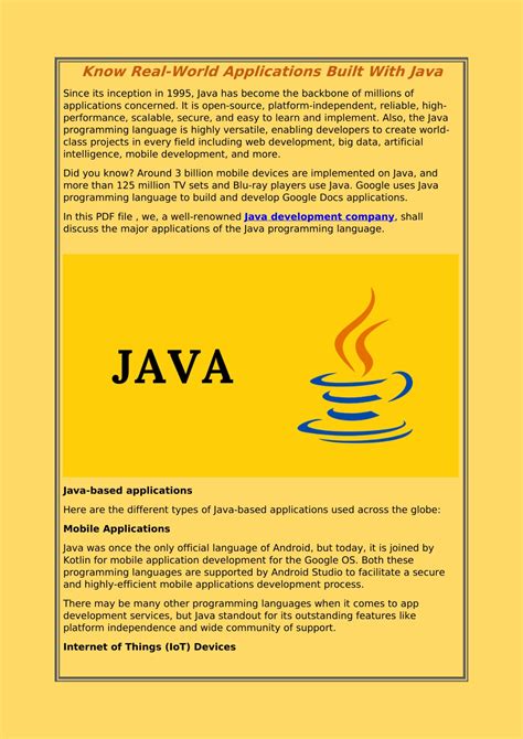 Image result for Applications of Java Programming Language