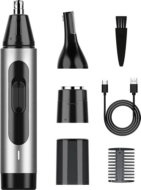 Amazon.com: Nose Hair Trimmer for Men Rechargeable USB Ear Nose Eyebrow Razor 3 in 1 Electric ...