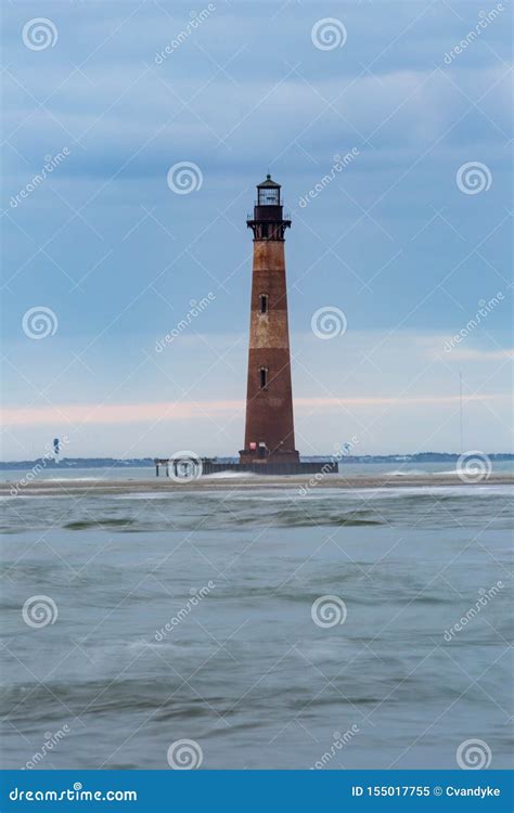 Morris Island Lighthouse Vertical Folly Beach SC Stock Image - Image of ...