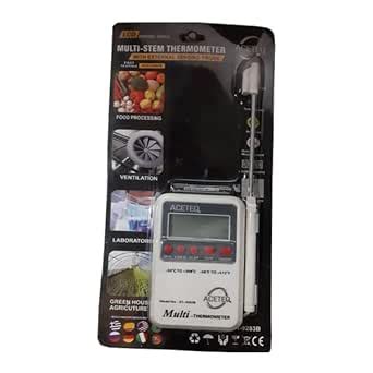 Primetek Multi Meter Thermometer with External Sensing Probe ACETEQ ...
