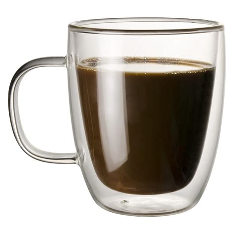 Buy Glass Coffee Mug, Double Wall Insulated Glass Cup 12 Oz Heat ...