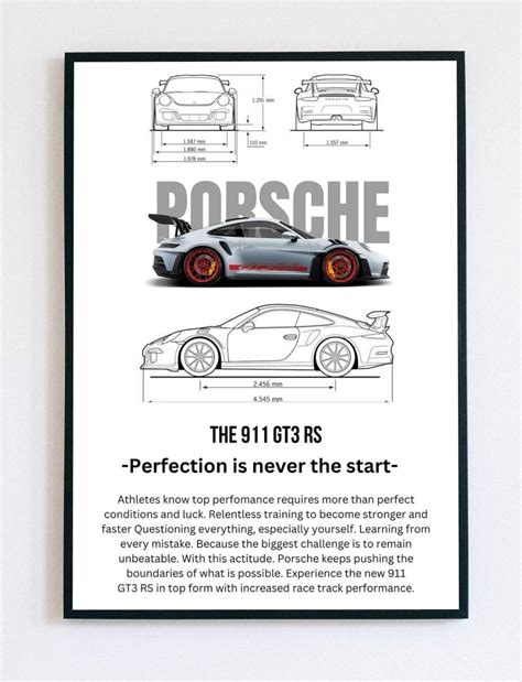 LAMIFRAME The Porsche 911 GT3RS Car Poster, Wall Decoration Art Framed ...