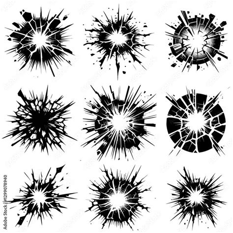 Explosion and Impact Effects - Cracked Glass, Burst, and Shattered ...