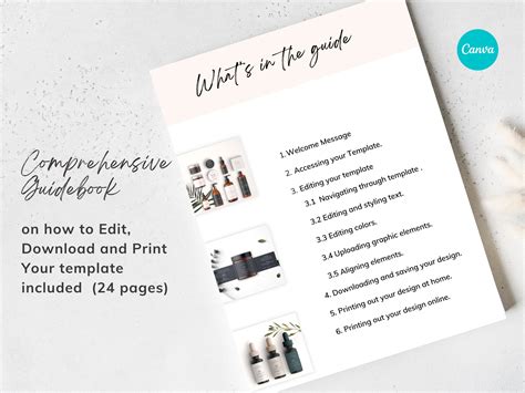 Editable Product Labels Template CANVA, Modern Cosmetic Label, Clean ...
