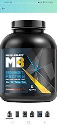 MuscleBlaze Beginner's Whey Protein (Chocolate, 1 kg / 2.2 lb) No Added ...
