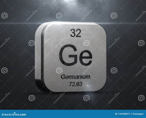 Germanium Element from the Periodic Table Stock Illustration - Illustration of germanium ...