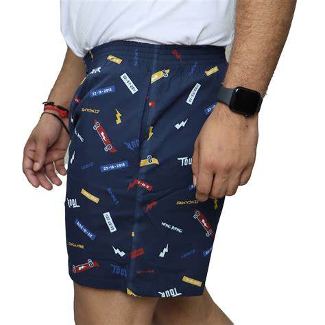 Navy Tour Printed Cotton Boxer For Men – Bhokals