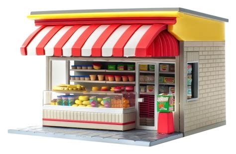 Png grocery store kiosk white background architecture | Premium AI ...
