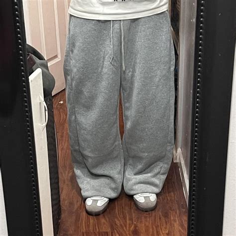 Baggy grey sweatpants have a super nice baggy... - Depop
