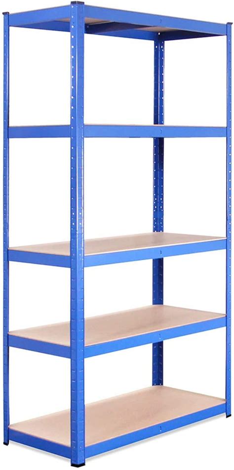 Buy Humlin 5 Tier Shelving unit Racking Boltess Industrial Garage ...