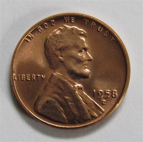 1958-D 1 Cent Lincoln Wheat Cent - For Sale, Buy Now Online - Item #290840