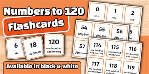 Numbers to 120 Flashcards