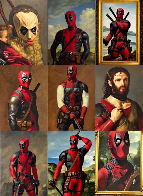 oil painting of victorian deadpool created byjames | Stable Diffusion ...