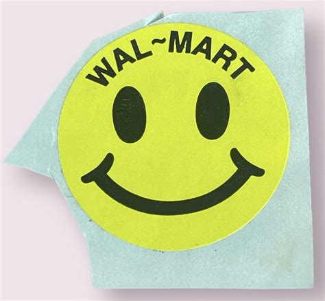 Vintage Walmart Greeter Smiley Face Sticker Unused 80's-90's Y2K RARE ...