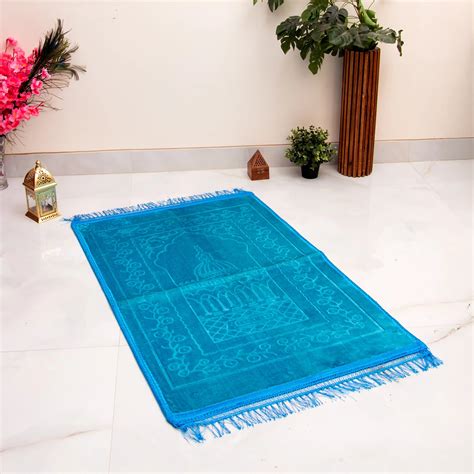 Turquoise Blue Prayer Rug - Customize with Name – Hadiyah Gifting