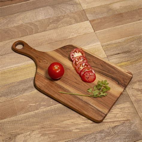 Buy Encender Wooden Chopping Board with Handle, 17 x 9 Inch, Brown ...