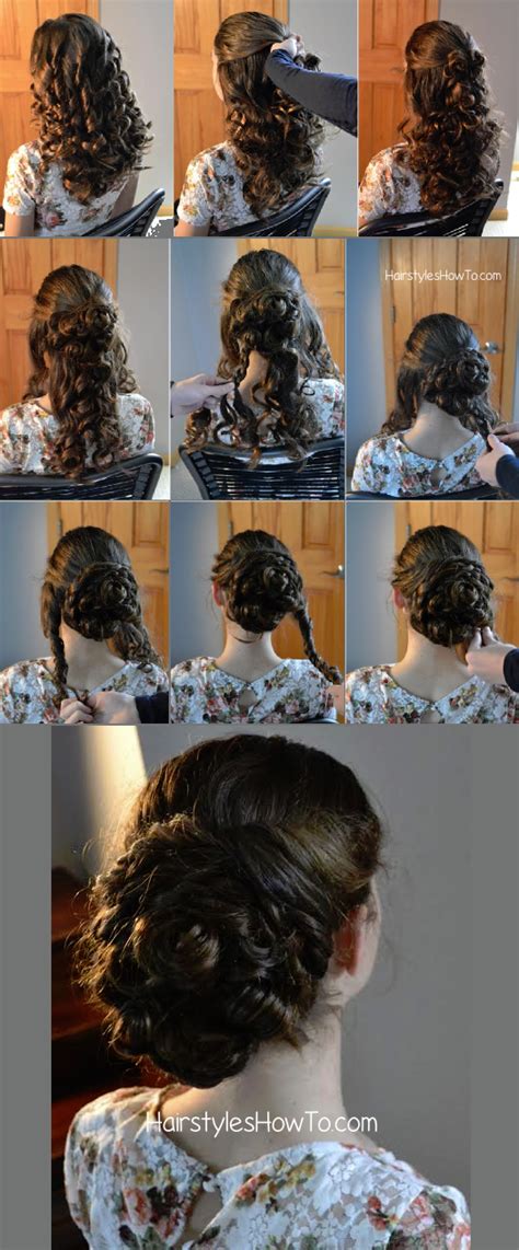 Image result for Pin Curl Updo Tutorial