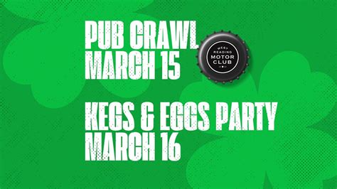 WR St. Paddys Pub Crawl + Kegs & Eggs Brunch Party at WRMC, 416 Penn ...