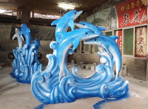 海豚雕塑 - 深圳市创鼎盛玻璃钢装饰工程有限公司