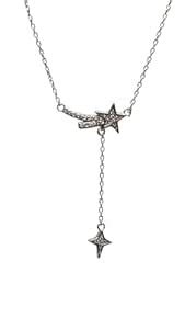 HARITHA GEMS & JEWELS 925 Sterling Silver Shooting Star Necklace ...