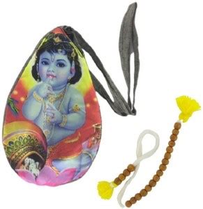 Firmus Sakshi Mala with Lord Krishna Jaap Mala Bag (Pack of 2) Combo ...