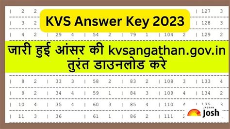 KVS Answer Key 2023: जारी हुई पीआरटी, पीजीटी, टीजीटी, एई, एफओ और हिंदी ...