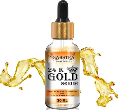 SAHSTRA 24K Gold Face Serum For Skin Brightening And Refreshing Serum ...