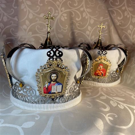 Orthodox Wedding Crowns of Couples | Crowns White Weddings | Crown ...