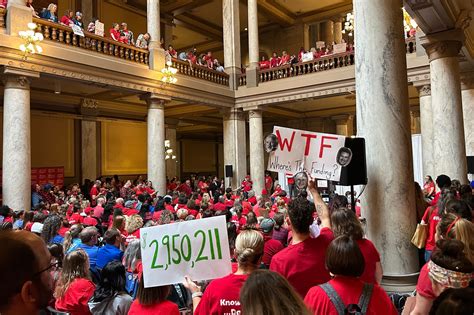 Indiana teachers rally at statehouse to protest property tax reform ...