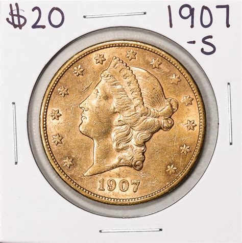 1907-S $20 Liberty Head Double Eagle Gold Coin
