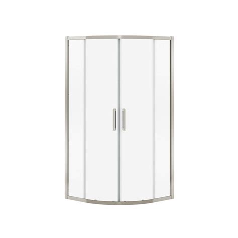 MAAX Radia Brushed Nickel 1/2-in W x 71.5-in H Semi-frameless Sliding ...