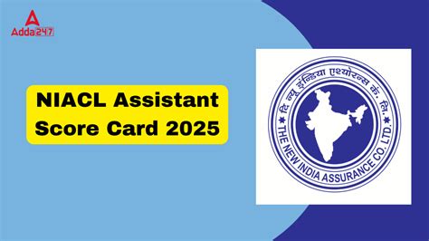 NIACL Assistant Mains Score Card 2025, Check Mark Sheet