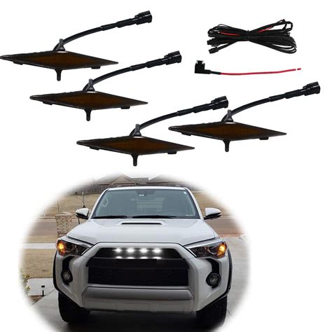 GTINTHEBOX 4 Pcs Grille Led White Light for 2014-2019 Toyota 4Runner ...