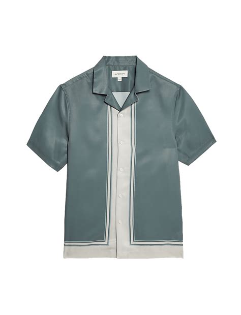 Buy Striped Cuban Collar Shirt at Marks & Spencer