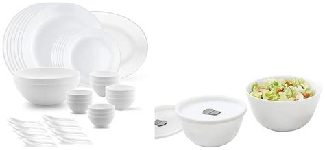 Larah by BOROSIL Opalware Dinner Set - 33 Pieces White & Larah by ...