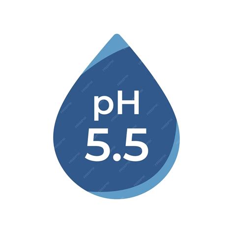 Premium Vector | PH 5.5 ph icon, neutral balance skin isolated on white ...