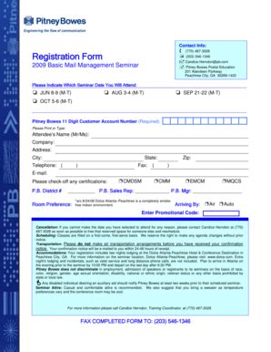 Fillable Online Contact Info Registration Form - pbcom Fax Email Print ...