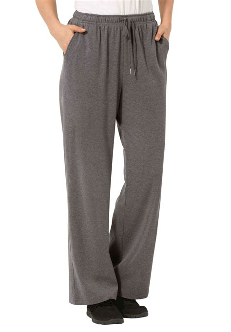 Sport Knit pants with drawstring elastic waist - Women's Plus Size ...