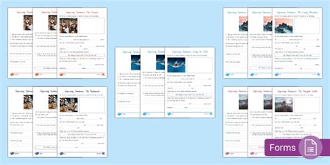 Edit and Improve Sentences Activity Sheets Set 2