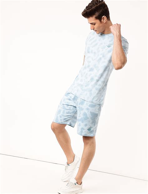 Buy Pure Cotton Tie & Dye Round Neck T-Shirt at Marks & Spencer