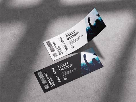 Slim Ticket Mockup Psd