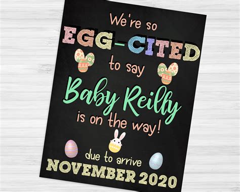 Easter Pregnancy Announcement Sign - Just Simply Mom Designs