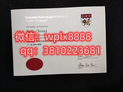 南洋理工大学(Nanyang Technological University)-新加坡 毕业证/成绩单