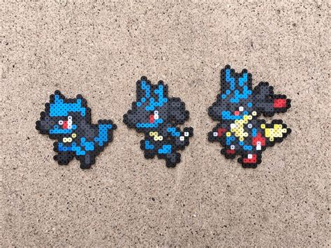 Buy Riolu Lucario Mega Lucario Pokemon Perler Bead Fuse Online in India ...
