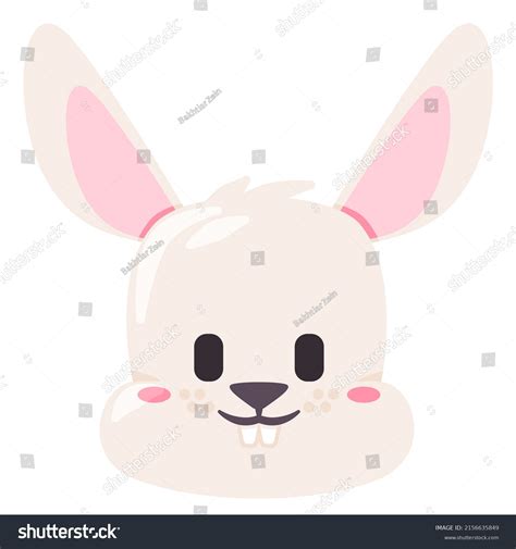 Bunny Rabbit Face Mask Illustration Smile Stock Vector (Royalty Free ...